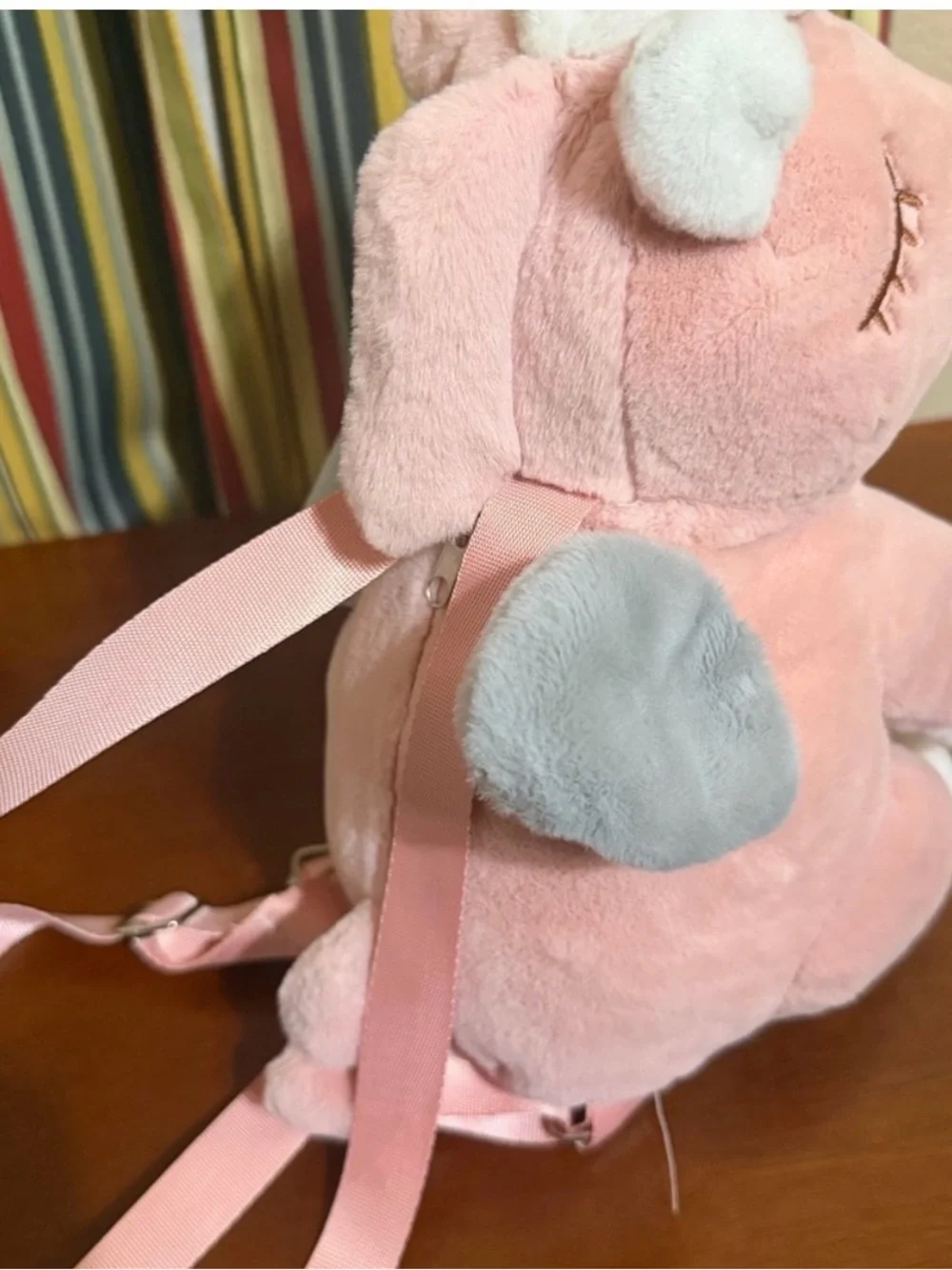 Plush Unicorn Backpack Pegasus- Soft Pink Pastel Plush.